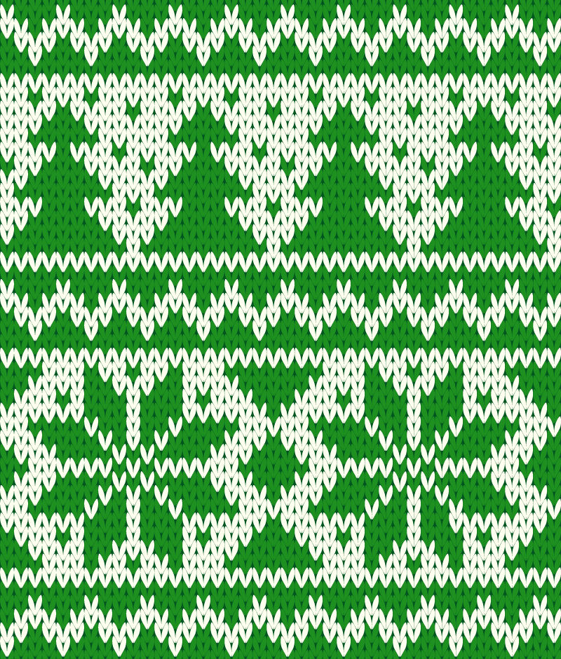 Vert modle de tricot matriau fond de vecteur de Noël
