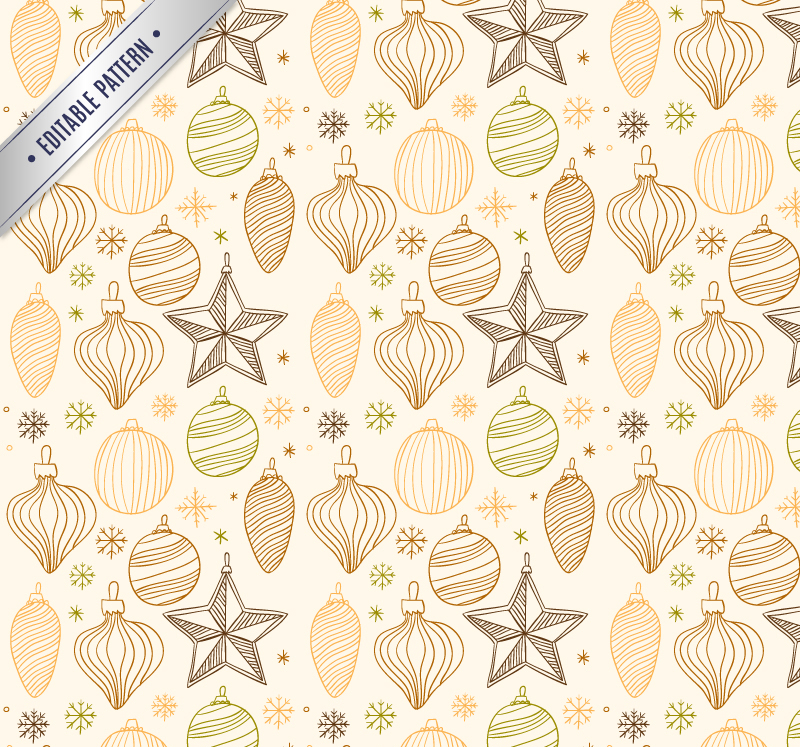 Dcorations de Noël peintes seamless background vecteur matriel
