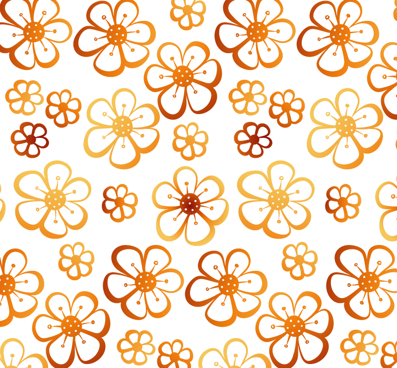 Six fleur d'oranger seamless background vecteur mat¨¦riel