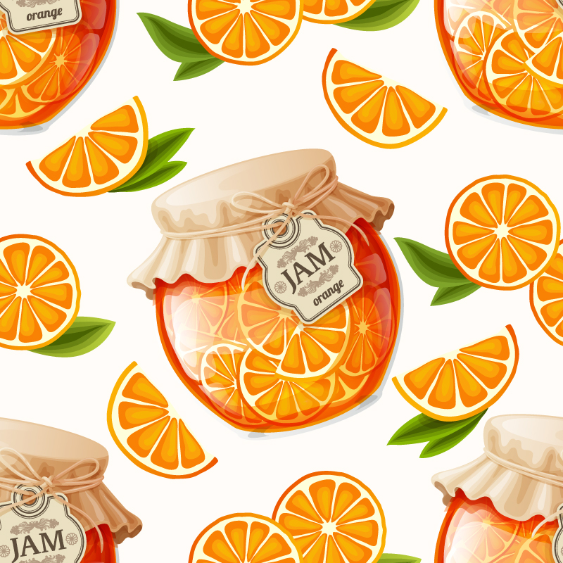 D¨¦licieux vecteur mat¨¦riel de marmelade d'orange