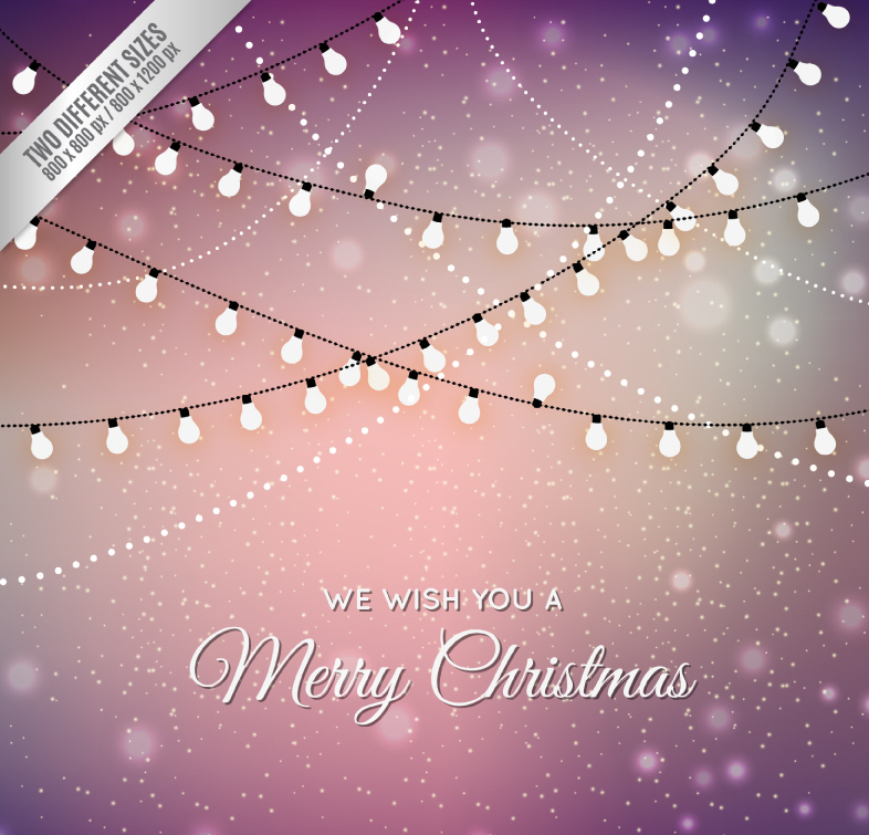 Chaîne lumi¨¨res de Noël avec un halo de fond vecteur mat¨¦riel