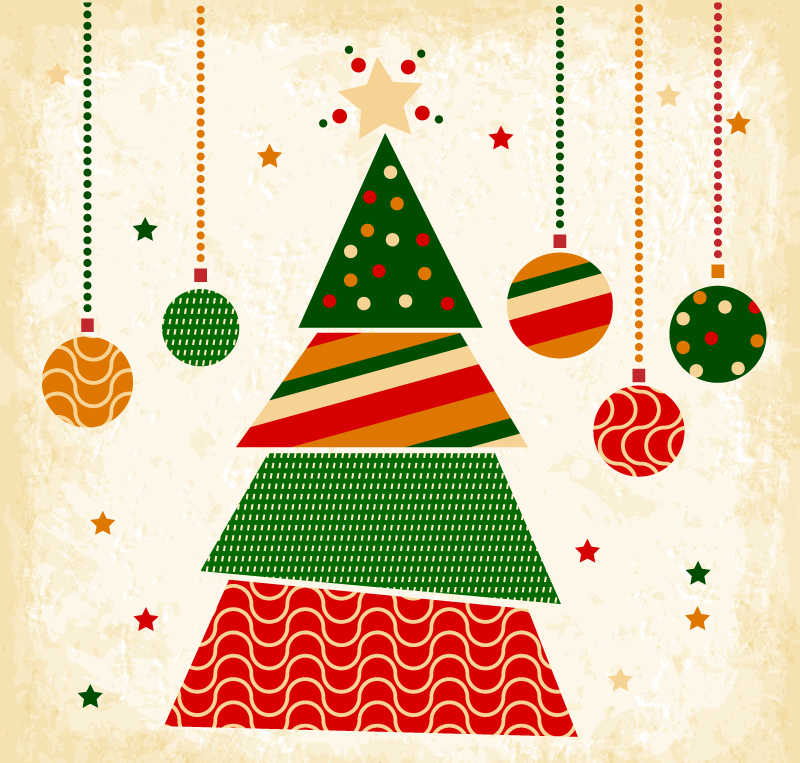 Arbre mat¨¦riel cr¨¦atif de triangle vecteur de Noël