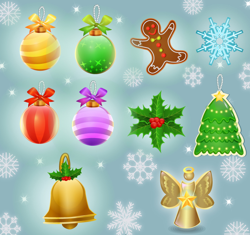 Paragraphe 10 d¨¦coration de Noël icône vecteur mat¨¦riel