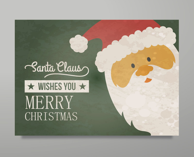 Carte de voeux du mat¨¦riel vintage vecteur de Santa Claus