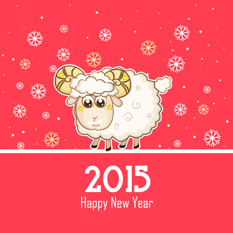 2015 bande dessine vecteur matriel de moutons
