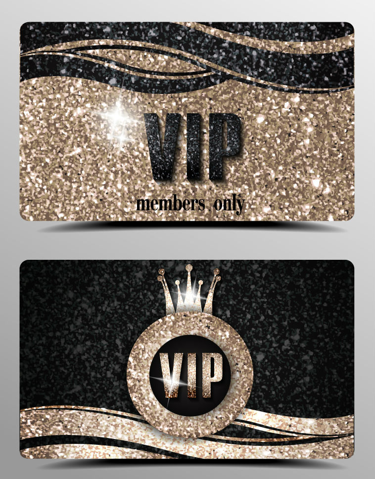 2 gommages VIP de mode carte de vecteur mat¨¦riel