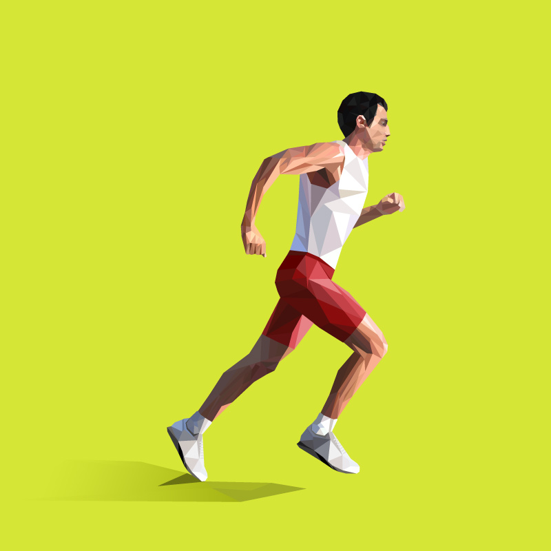 Running man conception abstraite vecteur mat¨¦riel