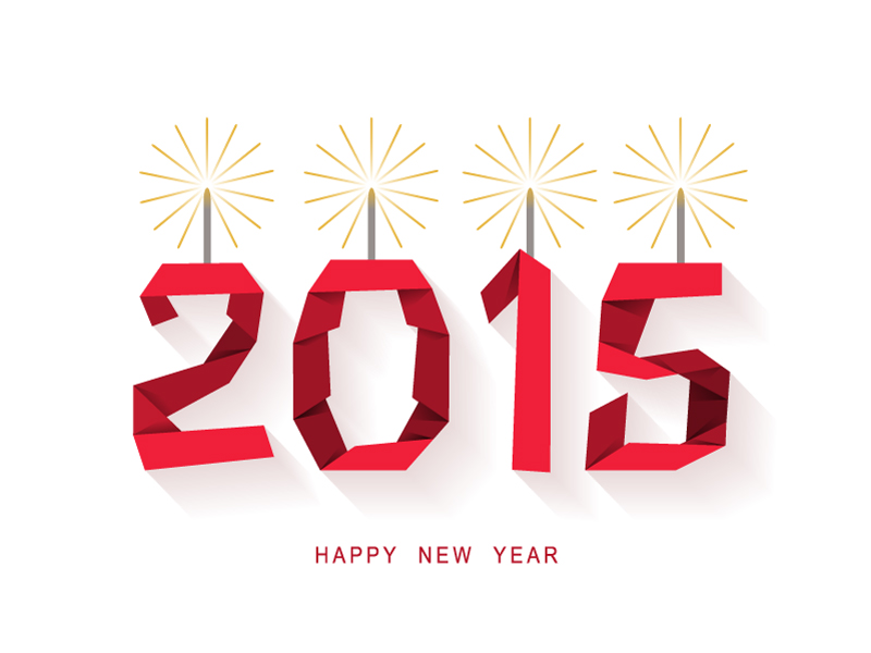 2015 bougies origami vecteur mat¨¦riel WordArt