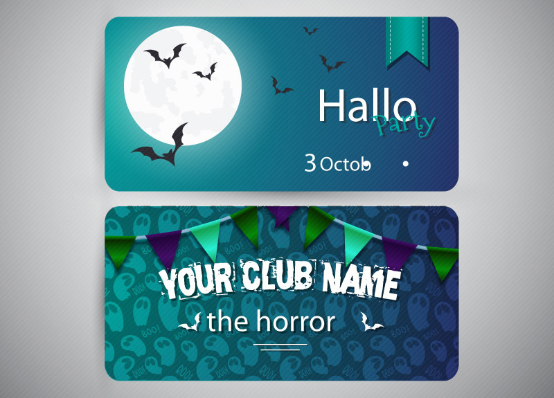 Halloween carte du parti vecteur matriel Creative