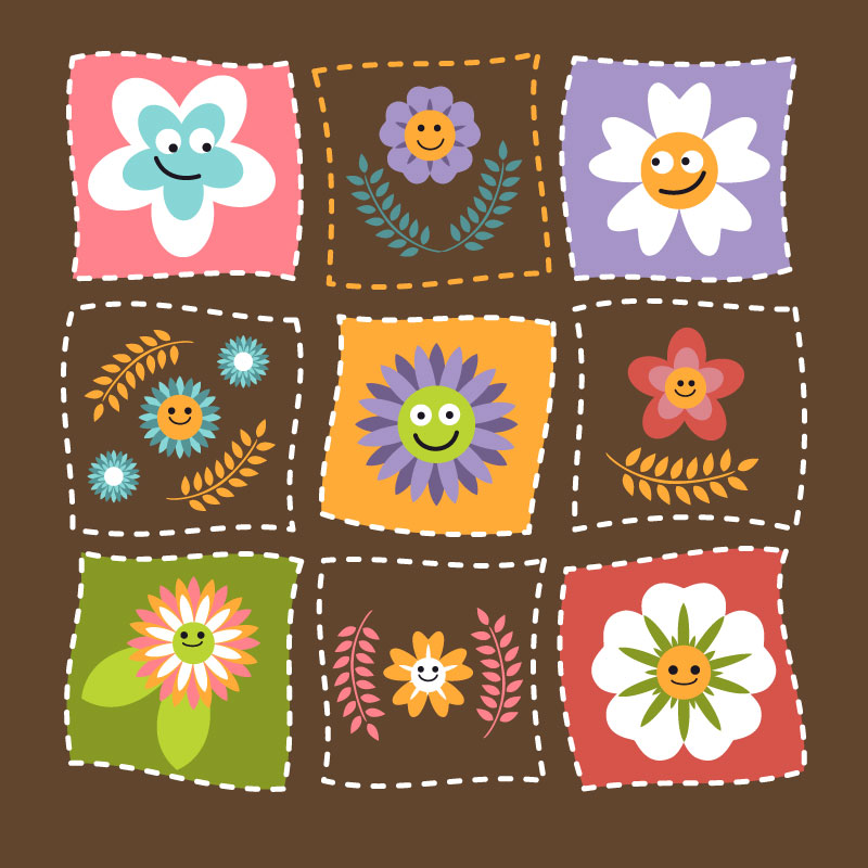 Floral vecteur mat¨¦riel de conception Place