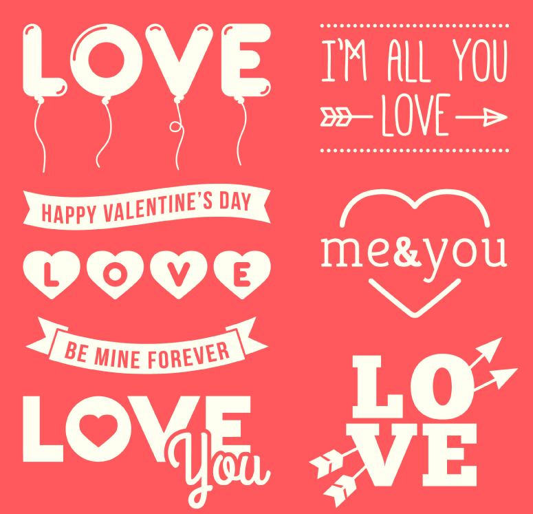 8 White Day WordArt vecteur mat¨¦riel