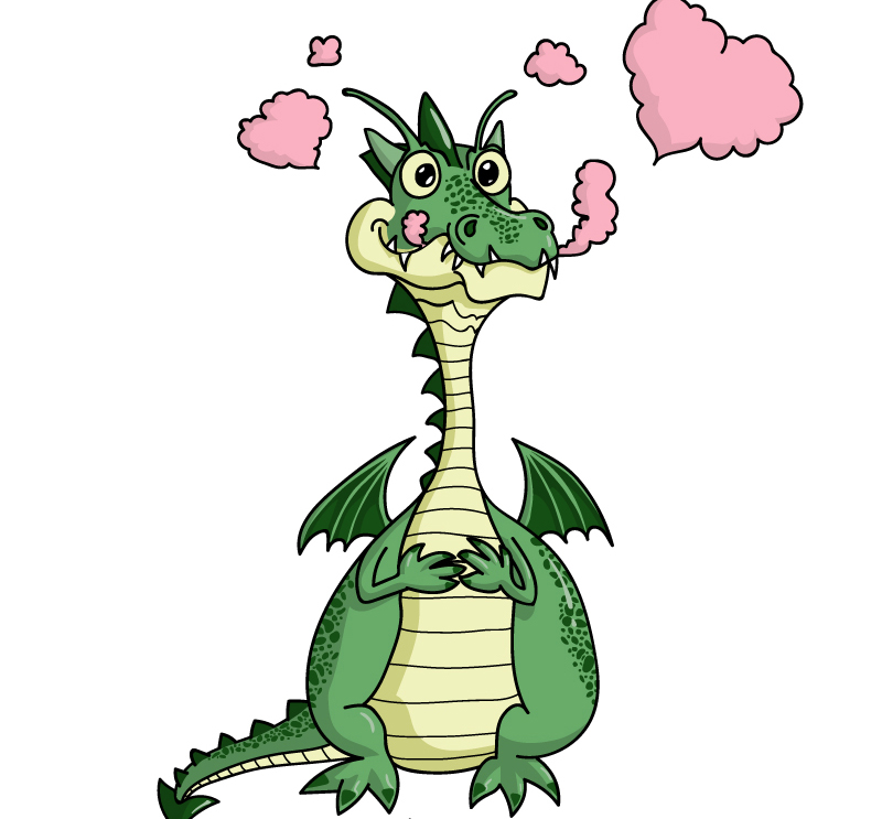 Cartoon europenne vecteur matriel de dragon vert
