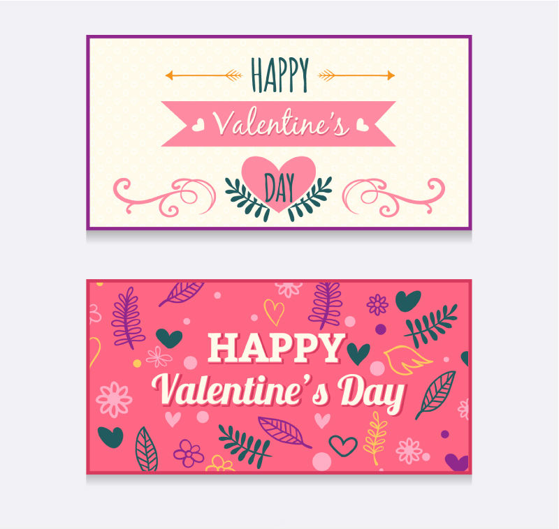 Cartes de valentine frais vecteur mat¨¦riel