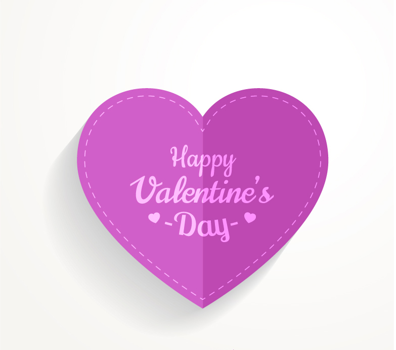 Pliez Violet Valentine Love vecteur mat¨¦riel