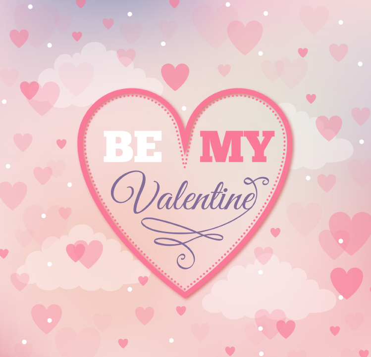 Jour cartes de voeux matriel vecteur pastel l'amour de la Saint-Valentin

