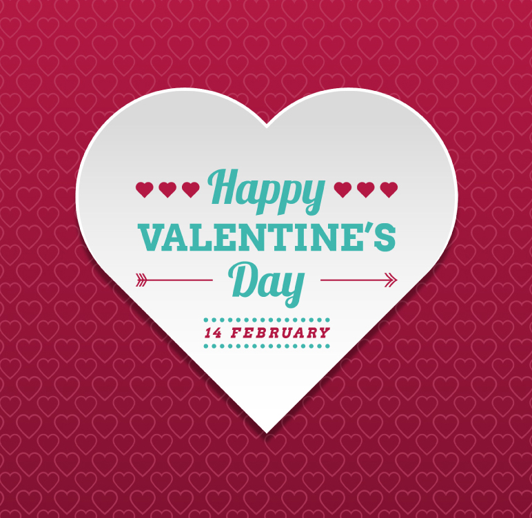 Valentine Love vecteur matriel blanc

