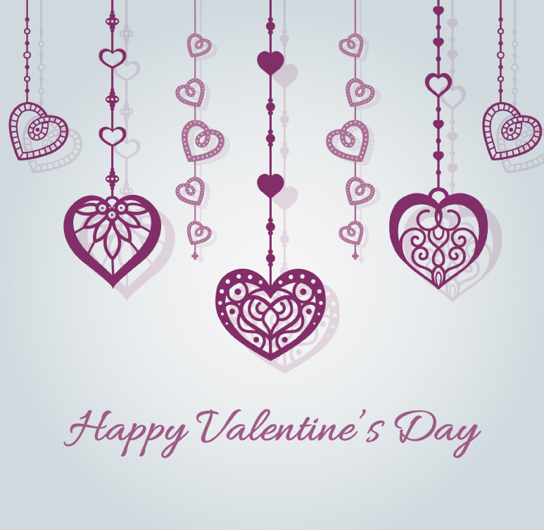 Charm motif pourpre amour vecteur matriel
