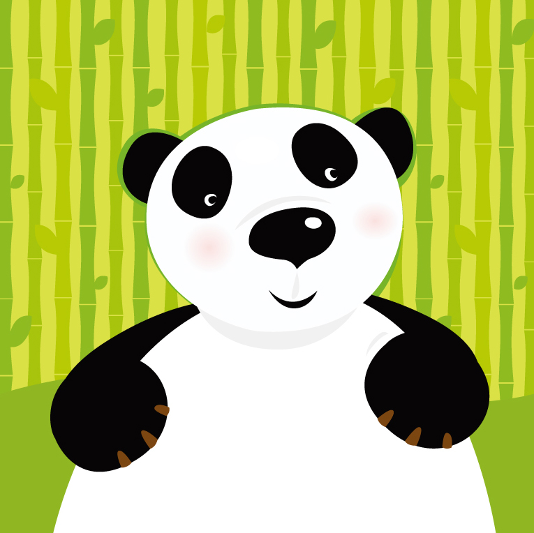 Panda mignon vecteur mat¨¦riel honn¨ºte