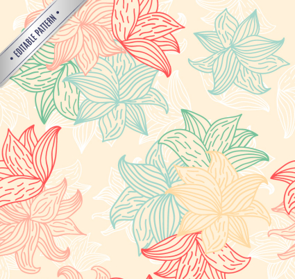R¨¦sum¨¦ vecteur mat¨¦riel motif floral peints
