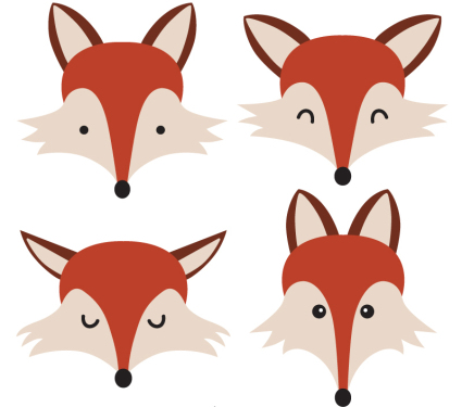 4 bande dessine vecteur matriel tte de renard
