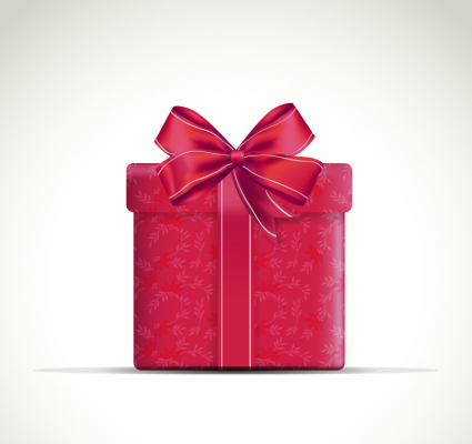 Cadeau arc rouge vecteur mat¨¦riel