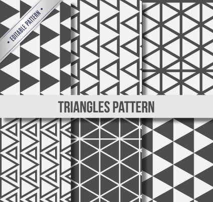 6 triangle noir et blanc sans soudure de fond vecteur mat¨¦riel