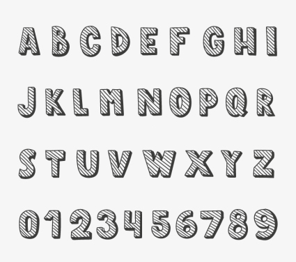 Lettres de serg¨¦ vecteur mat¨¦riel de conception Creative