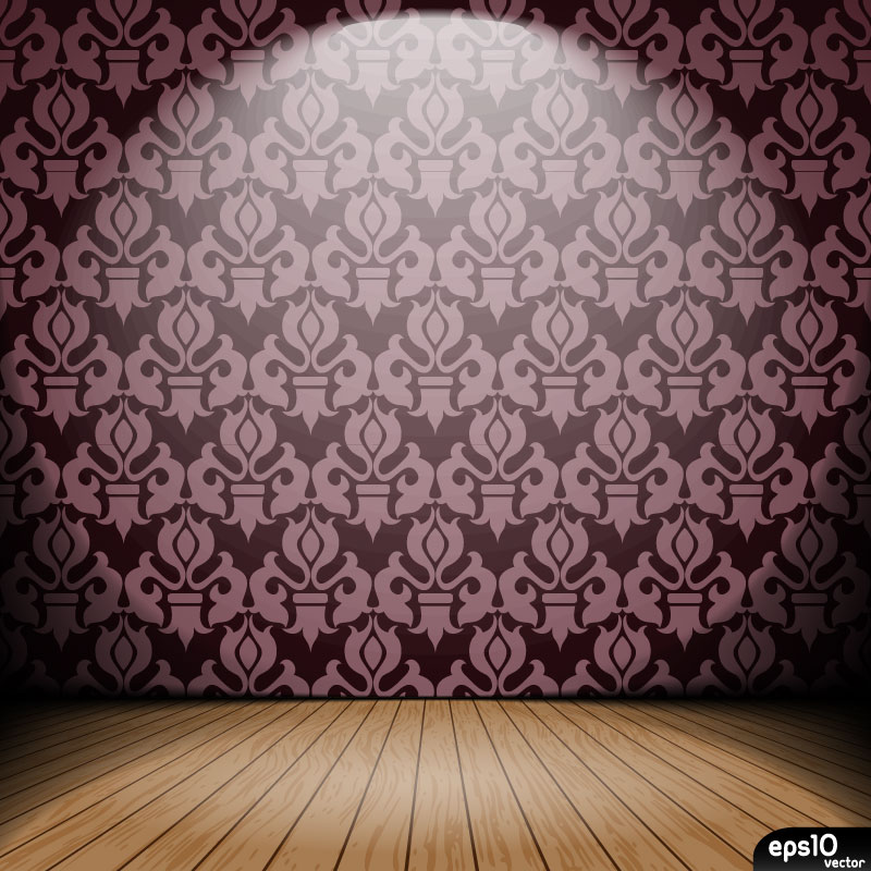 Chambre BrightEmpty magnifique fond d'¨¦cran de fond de vecteur mat¨¦riel
