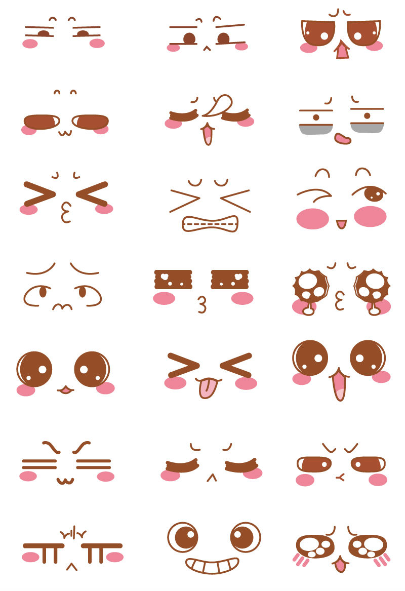 21 de adorable expression mat¨¦rielle de vecteur de bande dessin¨¦e