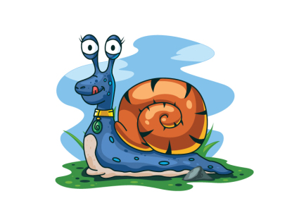 Grands yeux escargot de bande dessin¨¦e vecteur mat¨¦riel