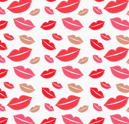 Lvres rouges seamless background vecteur matriel