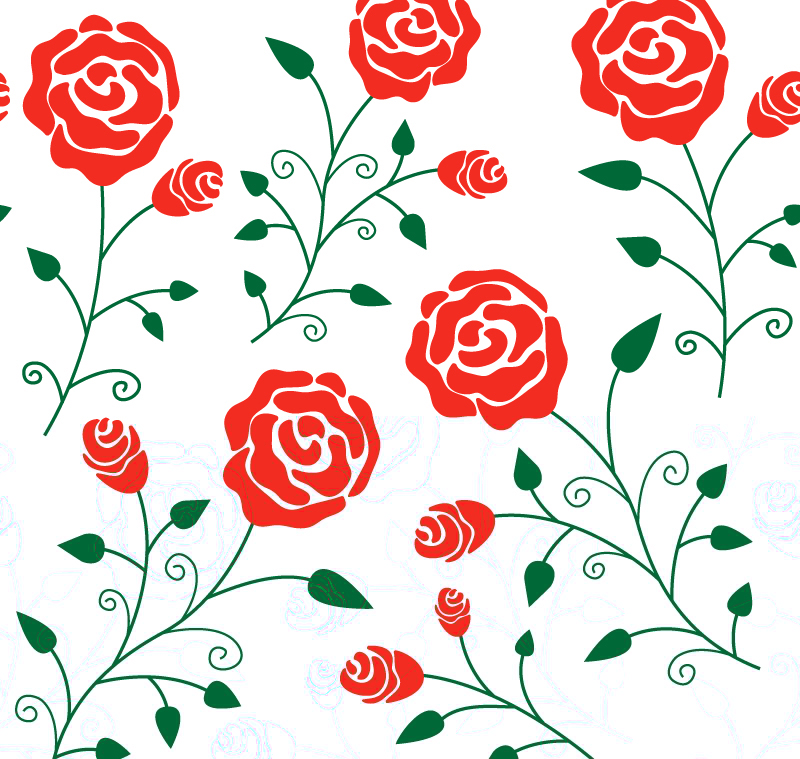 Rose branche seamless background vecteur matriel
