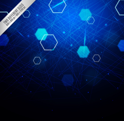 Bleu hexagone fond dcoratif vecteur matriel

