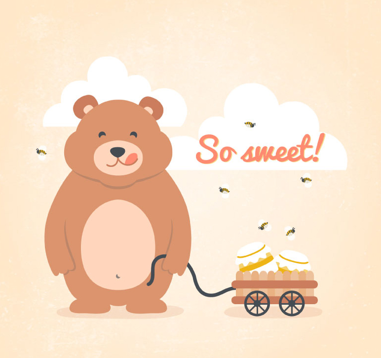 Honey Bear Pull citerne mat¨¦riel vecteur