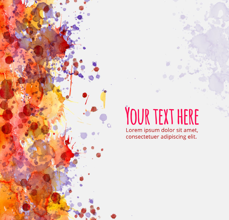 L'encre aquarelle Colorful mat¨¦riau fond vectoriel