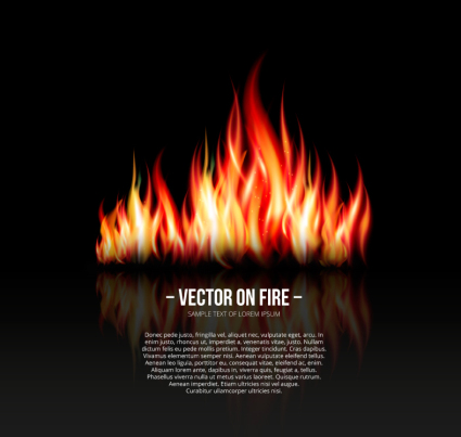 Flamme raliste vecteur matriel de conception
