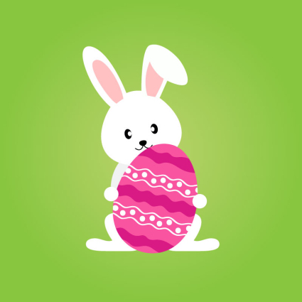 White Rabbit dtient oeuf vecteur matriel motif