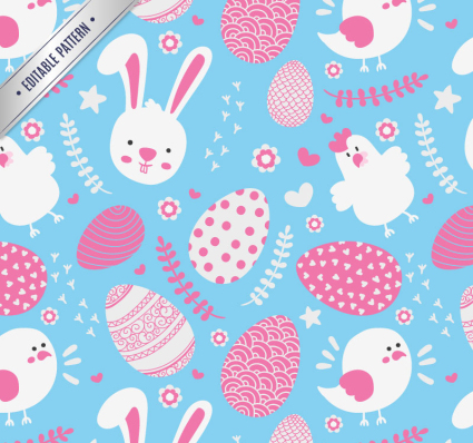 Lapin frais et des oeufs seamless fond