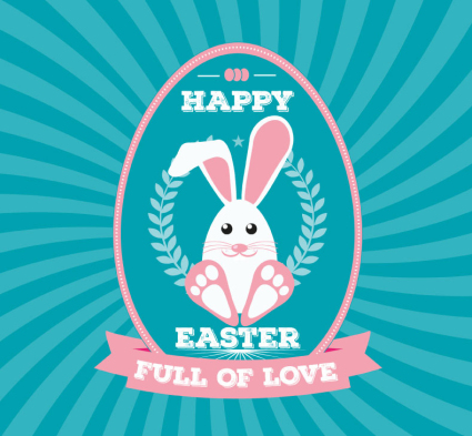 Bigfoot Easter rabbit voeux vecteur mat¨¦riel de carte
