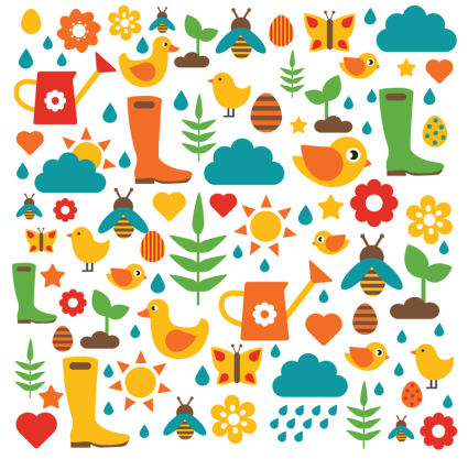 Frais de bande dessin¨¦e de jardinage fond seamless