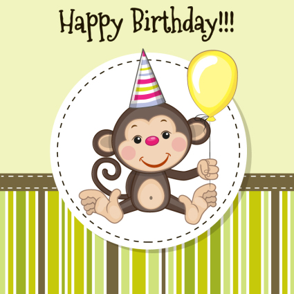 Vector singe de bande dessine cartes d'anniversaire
