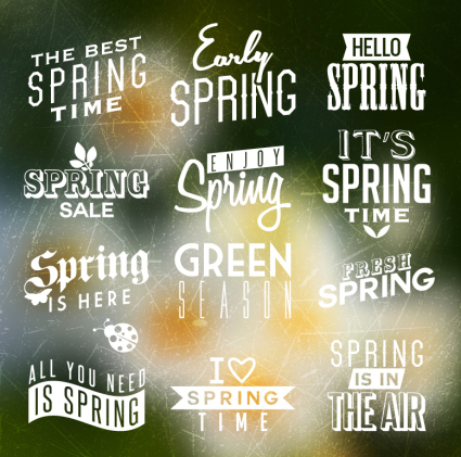 12 Printemps WordArt vecteur mat¨¦riel