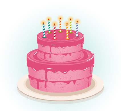Rose anniversaire mat¨¦riau gâteau de Vector