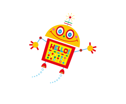 Bonjour robot de vecteur mat¨¦riel