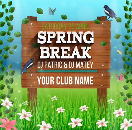Club de mat¨¦riel vecteur d'affiche de Spring