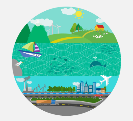 Cartoon terre autour vecteur mat¨¦riel de paysages