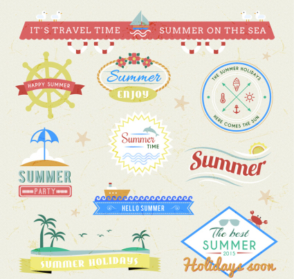 10 paragraphe label vacances d'¨¦t¨¦ Vector