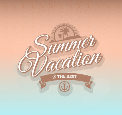 Les vacances d't WordArt vecteur matriel