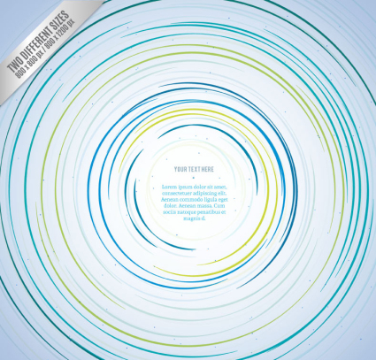 Spirale tissu bleu vecteur cercle de fond