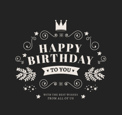 Carte d'anniversaire simple vecteur mat¨¦riel WordArt